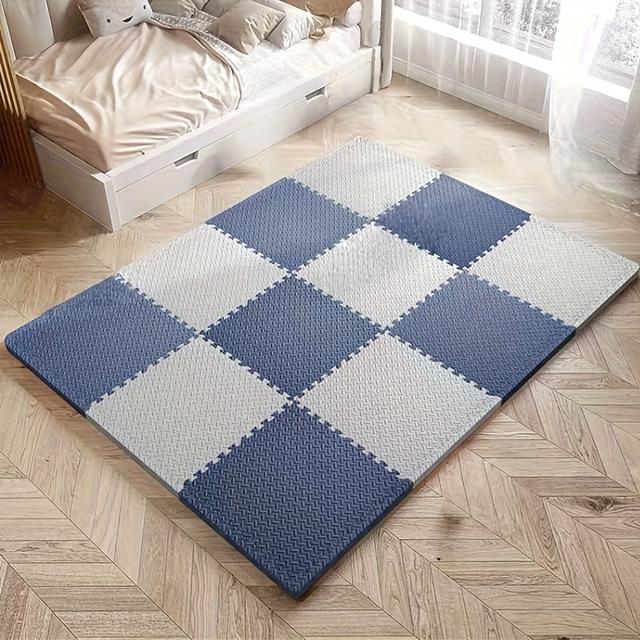 TEMU 12-delige EVA-schuim buitentrainingsmat, verdikte val- en antislipmat, speelmat, puzzelmat, mat voor woonkamer, slaapkamer, balkon