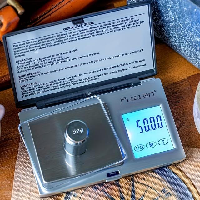 TEMU 200g/500g 0.01gtouch Screen Pocket Scale Digital Gram Scale Precision Jewelry Scale Multifunctional Stainless Steel Gram Scale With Back-lit Lcd Display Feature