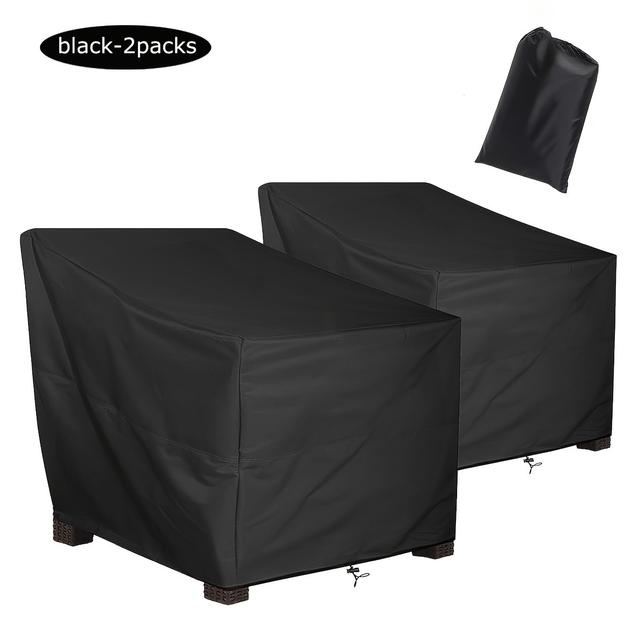 TEMU Duradera Negra para Silla de Exterior - Protector de Muebles de Patio para Asiento Profundo, 35"L x 40"A x 33"Al