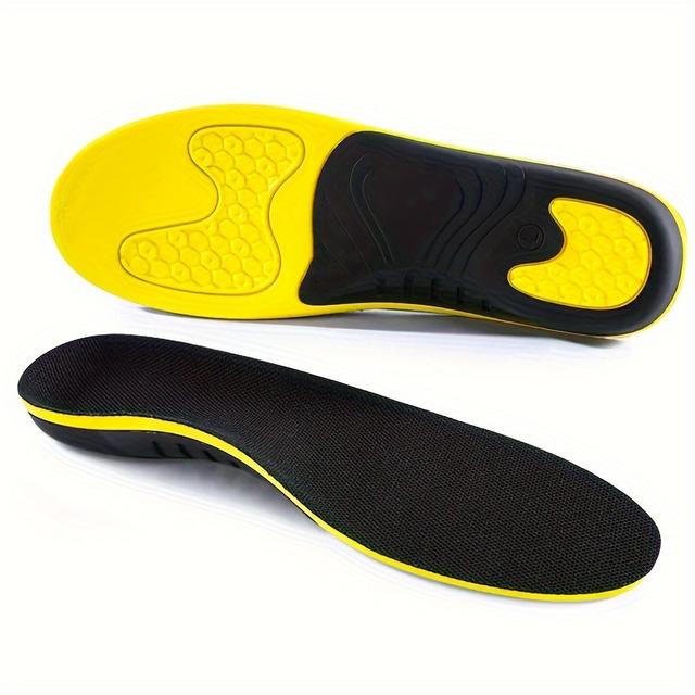 TEMU Pair Of Cuttable Heavy Duty Support Insoles - Men's And Women's High Arch Insoles, Work Boot Insoles, Absorbing 's Shock