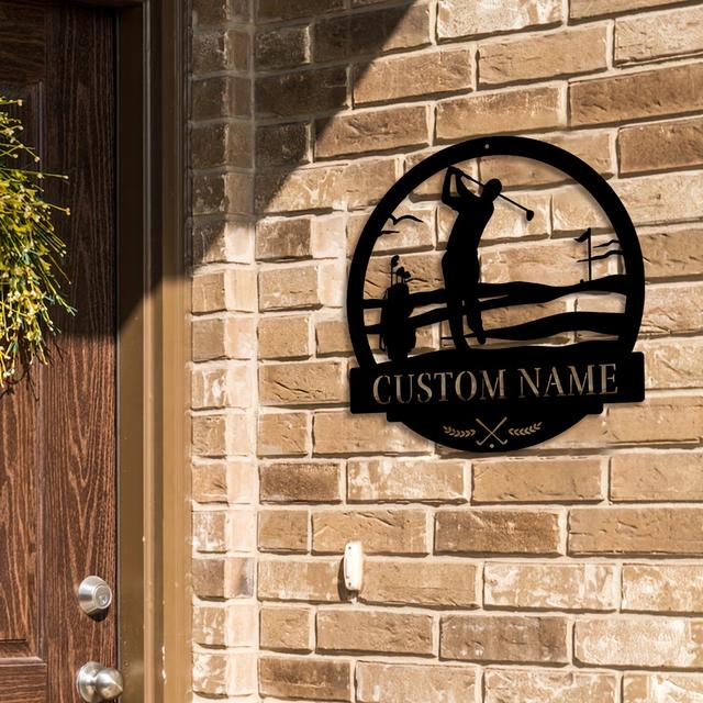 TEMU 1pc Custom Casual Golf Wall Art, Personalized Names Casual Golf Signs, Farmhouse Wall Decor, Metal Casual Golf Art, Custom Names Wall Decor For , Patios, Gifts