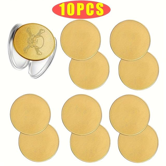 TEMU Sada 10 prázdných pamětních mincí Challenger, velikost 40 mm, vhodné pro ruční gravírování laserovými vzory závitem pro osobní kreativitu.