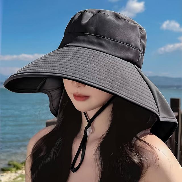 TEMU 1 sombrero tipo con protección para el cuello y para mujeres, ideal para uso y