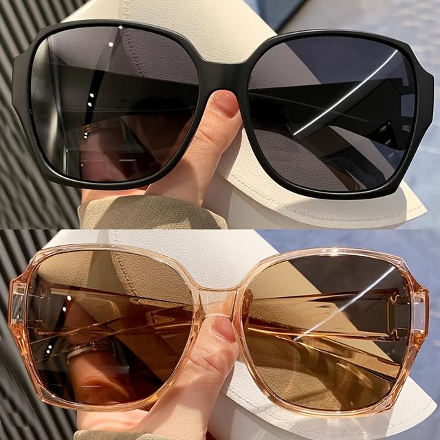 TEMU 2pcs Oversize Glasses Fit Over Fashion Glasses, For Men And Women Party And Driving, Perfect Daily Wear, Photo Props, And Gift For Birthday, Valentine's Day, Christmas