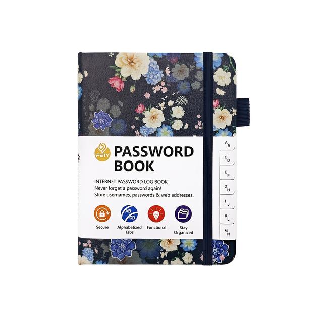 TEMU A6 Book With Alphabetical Tabs, Hardcover Password Notebook For Home Office, Size Password Book For Seniors, Internet Website Address Log