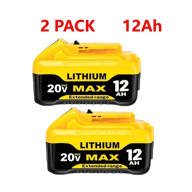 TEMU Valentine's Day Gifts 2/4 Pack Replacement 20v Max 12 Ah Lithium Dcb210 Compatible Battery Dcb201 Dcb200 Dcb207 Dcb208 Fit Dcd Dcf Dcg Dcs Series Cordless Power Tools