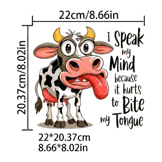 TEMU Interesting Heat Transfer Stickers For Cows, Diy Ironing Patches, Suitable For Diy T-shirts, Jeans, Jackets, Backpacks, Hoodies, Hats, Etc