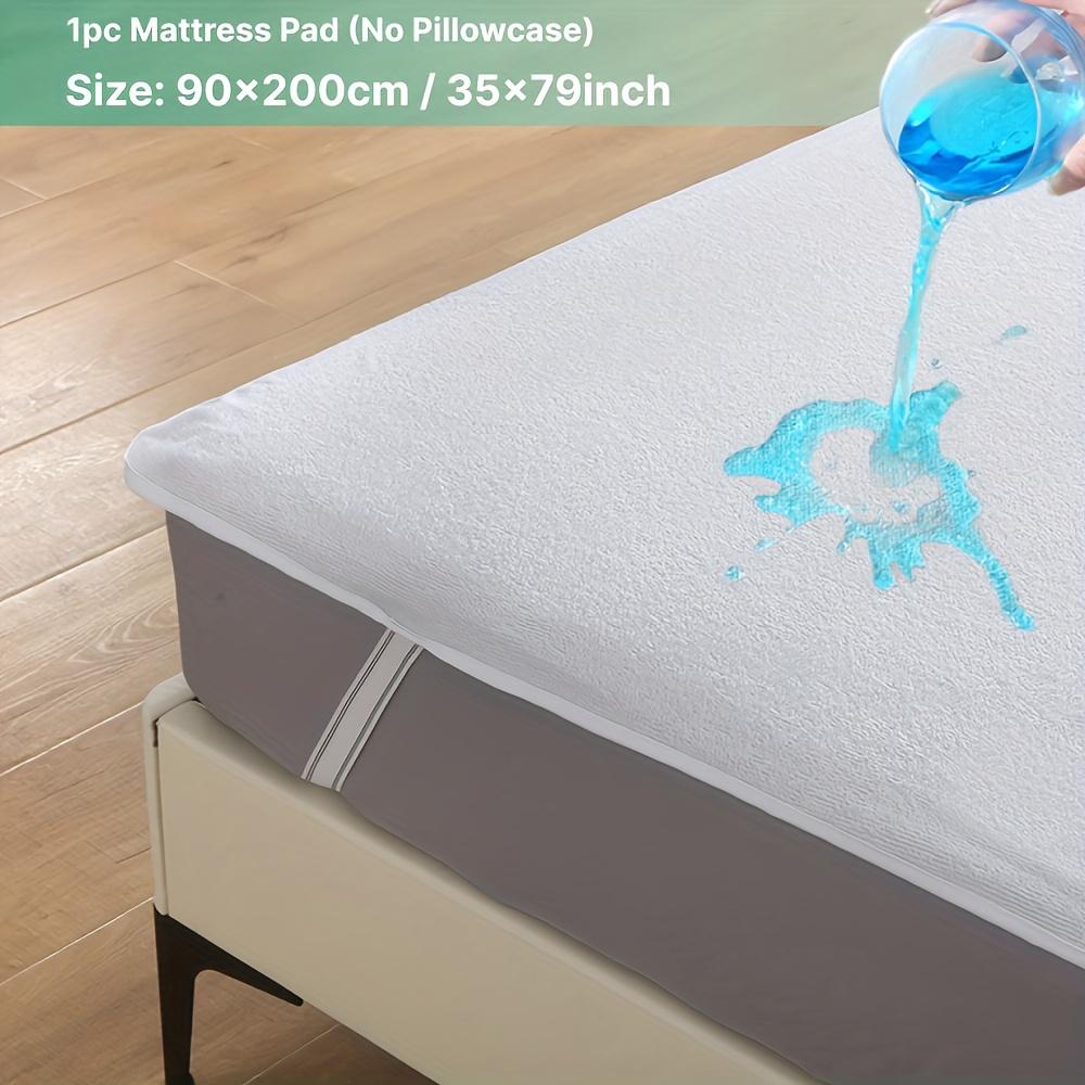 TEMU A Waterproof Mattress Cover - Summer-friendly Breathable Sheet, Soft And Heat-resistant, , Suitable For Rooms, Hotels, And Dormitories (without Pillowcase)
