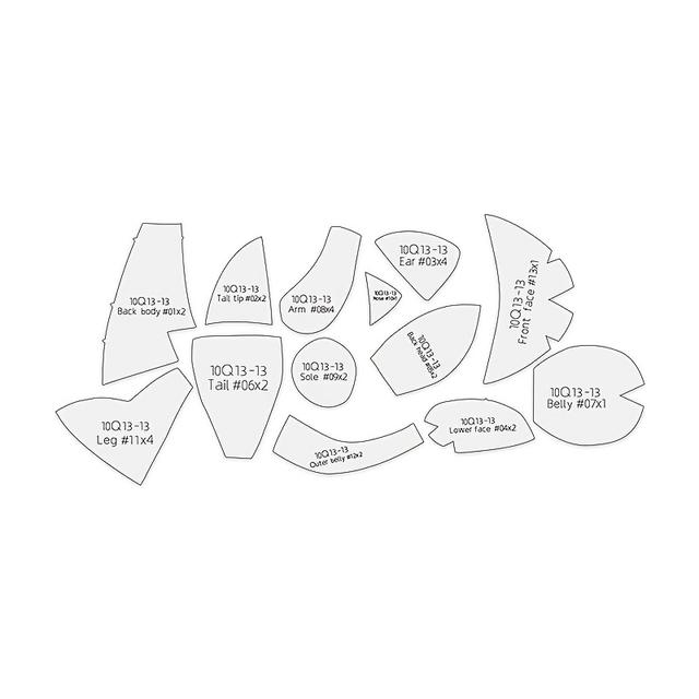 TEMU 13 Piezas Plantillas de Costura PET para Hacer Zorros, de Forma , Esténciles para Acolchado, Herramientas de Costura Hechas a Mano, Decoración Artesanal, Regalos para y Fiestas