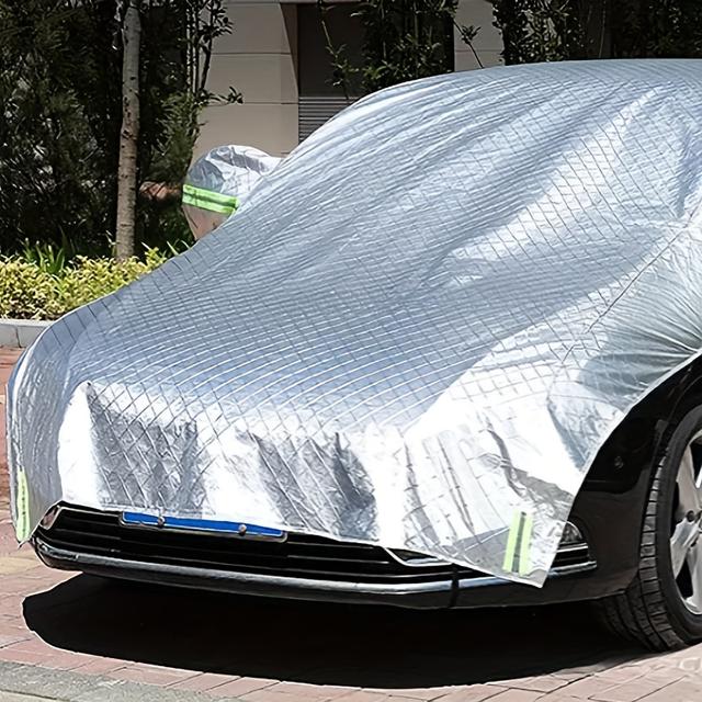 TEMU Car Sun Shield Half Cover - Aluminum Foil Sunscreen Cover For Heat Protection And Cooling - Applicable Models: See Product Details