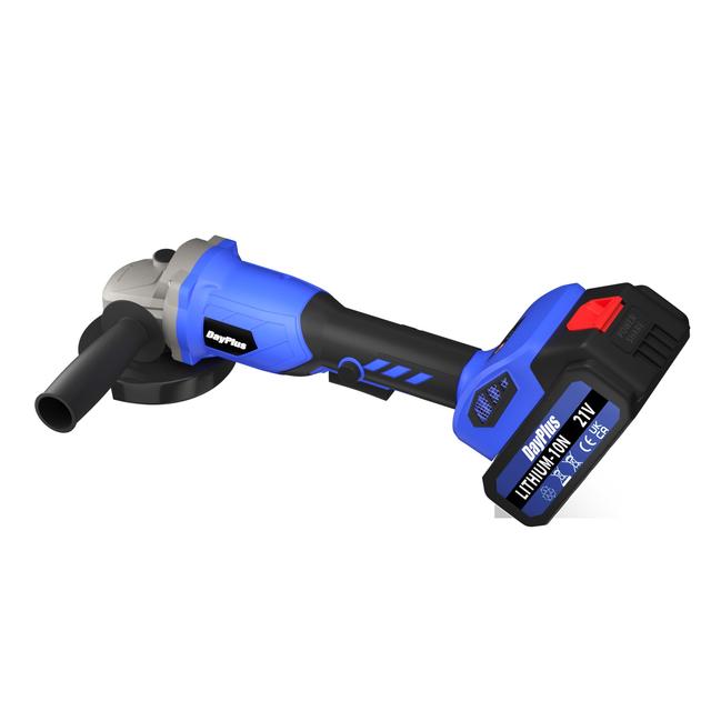 TEMU Machine Only Cordless Angle Grinder 21v Brushless Angle Grinder Tool, Adjustable Auxiliary Handle With 3.0ah Battery And Charger