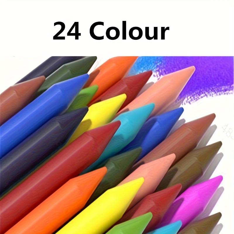 TEMU 6/12/18/24 Colorful Washable Paint Crayons Non-messy Hands