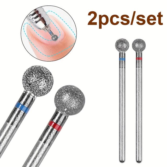 TEMU 2 db kutikula tisztító gömbfejű körömfej elektromos géphez, tökéletes gélpolírozáshoz, akril manikűrhöz, pedikűrhöz, kutikulához