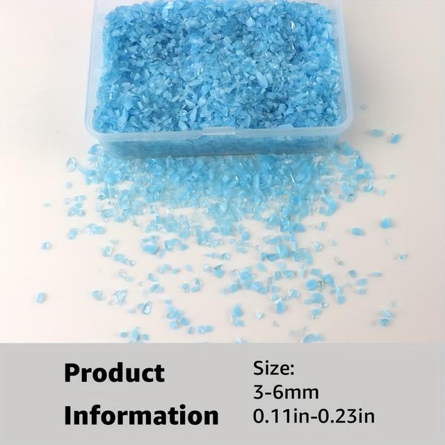 TEMU Opal Glass Pebbles - Resistant Gemstone-grade Crushed Glass Stones For Making, Aquarium Decor, Resin Art, Terrariums - Mosaic Craft Supplies, Glass Beads For Jewelry Making