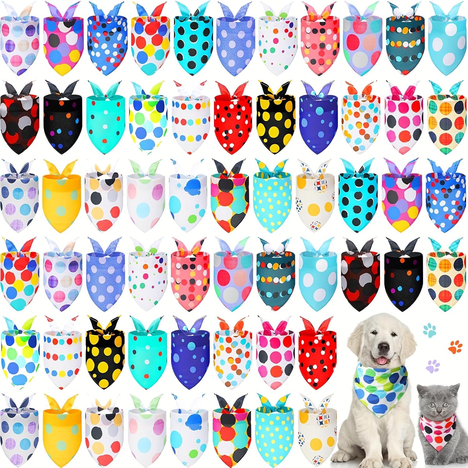 TEMU 60pcs Assorted Polka Dot Triangular Bandanas