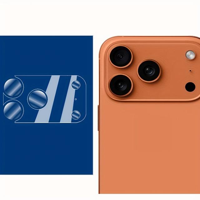 TEMU 2 stk Ny Glass Lignende Linsebeskyttelsespute for iPhone , Mykt Film til iPhone Air og 17 Pro, Ripestandig Film,Holdbart Glass,Telefontilbehør,Mobilfotografer,Smarttelefonbrukere