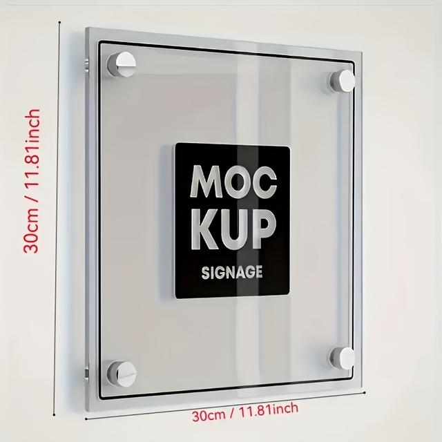 TEMU 자신의 로고가 있는 맞춤형 아크릴 사인 - 사무실 및 상점 창문용 다기능 벽 장식