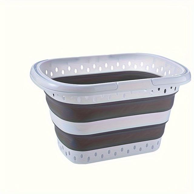 TEMU 43l Extra-large Scandinavian-style Laundry Organizer - Space-saving Foldable Storage Container With Handle - Durable, Easy To Assemble, And Store Laundry Room Essential, Laundry Baskets