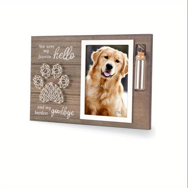 TEMU Pet Cat And Dog Memorial Frame With Hair Bottle Keepsake - You Are My Love