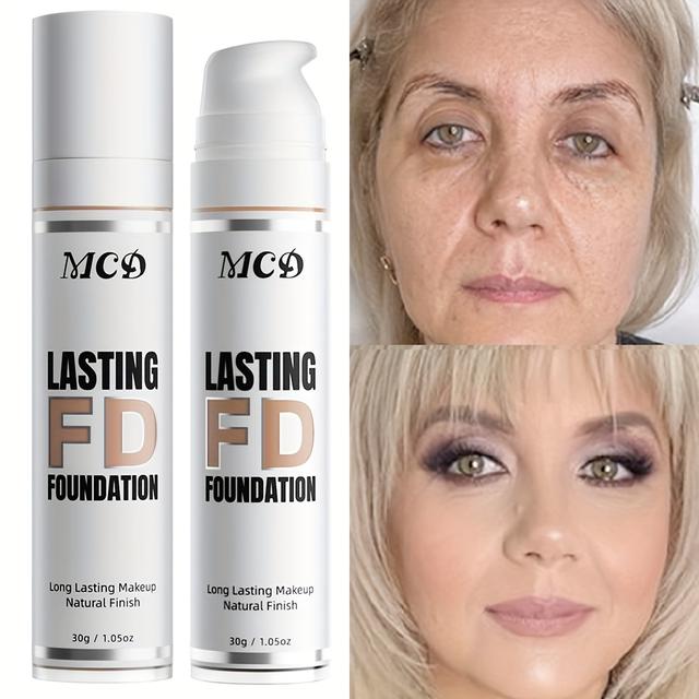 TEMU Non-sticky, Concealer, Liquid Foundation, Evens Tone, Conceals , Skin More And Smooth, Appropriate For Types, 24-hour Long-lasting Liquid Foundation.