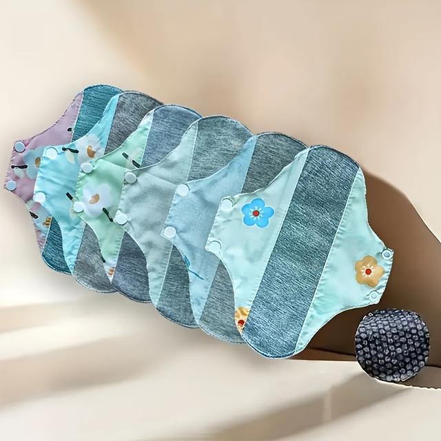 TEMU 4er-Pack Zufällige Farben Verlängerte Dicke Schutzunterlage, Waschbare -Pflegeunterlage, Damen Auslaufsichere Stoffunterlage, Atmungsaktiv Wiederverwendbar, Waschbar Hochabsorbierend