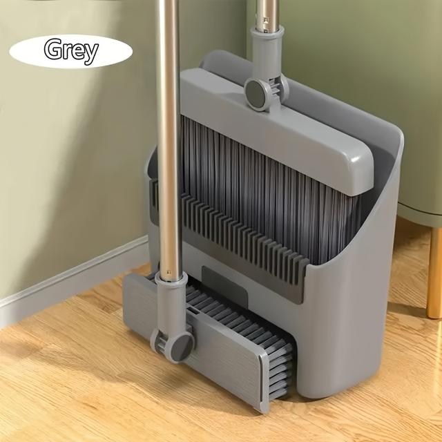 TEMU 3 In 1 Foldable Broom And Mop Set, A Home Cleaning Tool Kit, Efficient Cleaning, Flexible Design, Removal, A For Cleaning At Home And 2025