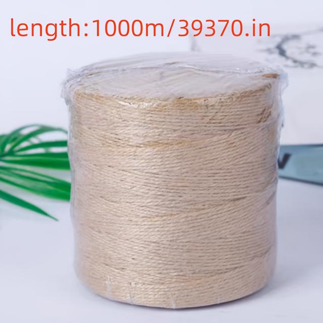 TEMU 1 Roll Of 1000 Meters Of Hemp String For Crafts | Rope For Photo Wall. Tags And Decorative Woven Hemp Rope