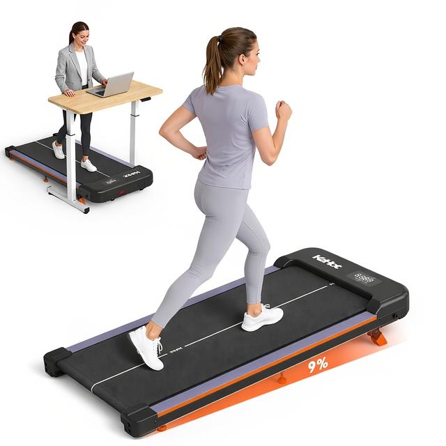 TEMU Domácí běžecký pás s multifunkčním displejem, 12 přednastavených programů, tichý motor, 220-240V, ideální pro domácí fitness