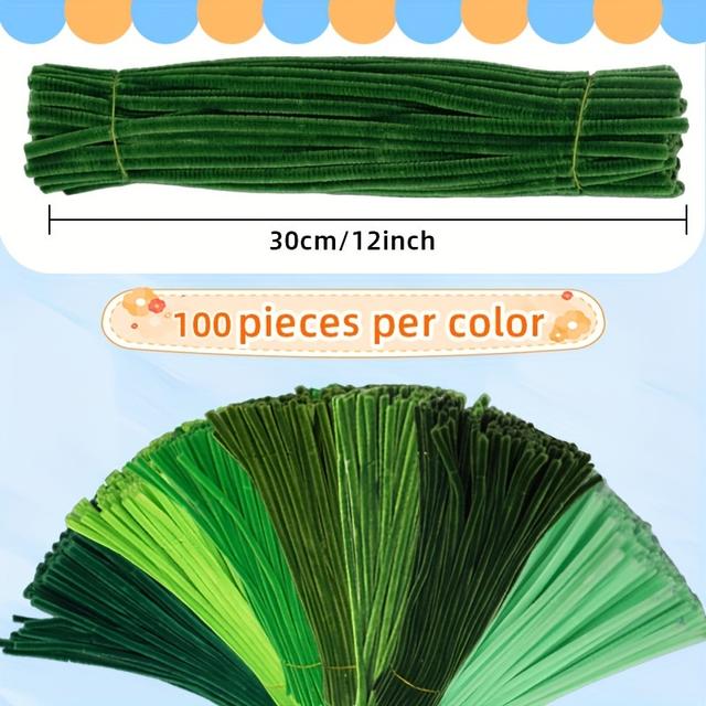 TEMU 350/700 Stück Sieben Pfeifenreiniger für Bastelarbeiten, Faltbarer Chenille-Stab Pfeifenreiniger, Weihnachtsbastel Pfeifenreiniger für DIY Basteln und Reinigen, Chenille-Stiele