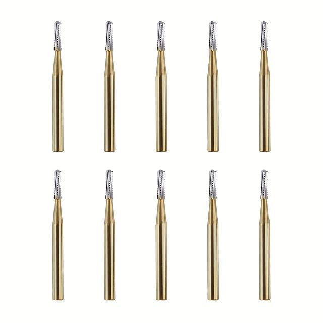 TEMU 10pcs Carbide Drill Bit Set Fg1558/fg1957, Manual Jewelry Making Drills, Polishing & Engraving Tools, No Power Required, Carbide Material, Easy Assembly