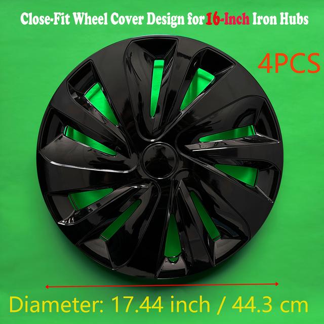 TEMU 4pcs Of 16-inch Pp Plastic Wheel Hubcaps, Special For Hubs, Rust-proof, Suitable For /for /for /for /for Ford/for /for And Other Models (not Compatible With Aluminum Alloy Wheels)