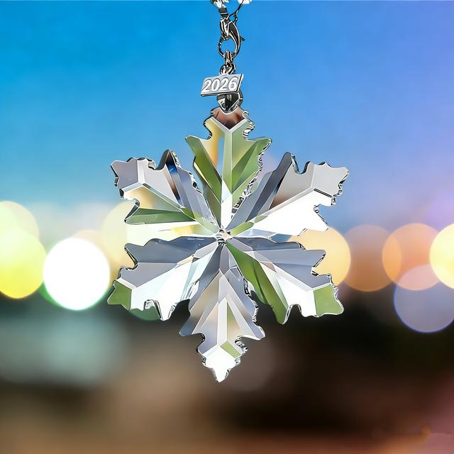 TEMU Christmas Decoration Featuring A Crystal Snowflake Star - A Pendant For Christmas Tree Decoration, An Interior Car Ornament, And A Home Hanging Decoration - For Christmas ( In