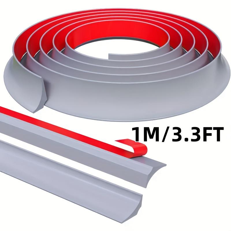 TEMU 1 Roll Of 118.11-inch Self-adhesive Strip, Shower Corner Splash Guard With Tape, Shower Threshold Strip, Suitable For Kitchen Countertop And Bathroom Splash Guard