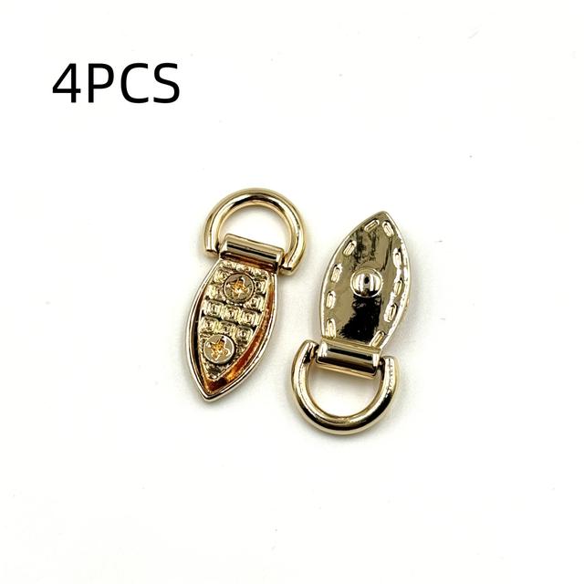 TEMU 4pcs Set Extra Large Alloy Side Pocket Hooks With D-ring Screw Fixing For Handbags/wallets/travel Bags - Diy Bag Strap Connectors, Diy Wallet Making