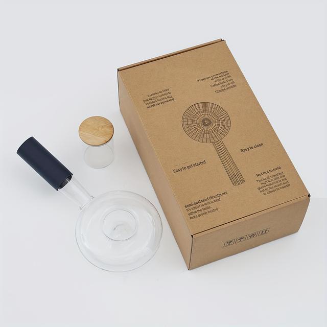 TEMU Portable Glass Coffee Bean Roaster - High Borosilicate Glass Manual Home Coffee Roasting Kit, Suitable For Small Batch Roasting Of Nuts And Coffee Beans, Stove-safe