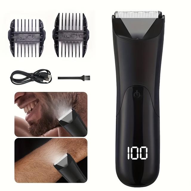 TEMU Men's Body Hair Trimmer, Electric Shaver, Electric Hair Trimmer, Men's Shaver Trimmer - Multipurpose, Usb Charging (built-in Battery), 500mah Lithium Battery, Rechargeable Battery, Miguan
