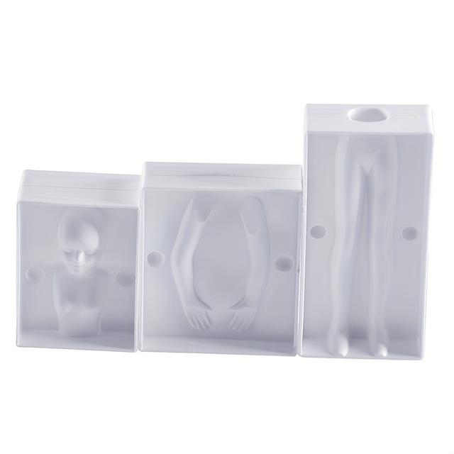 TEMU 3parts/set 3d For Man Woman Child Human Shape Cake Mold Fondant Cake Decorating Gum Paste Baking Tool Stencil Fondant Cutter Mold