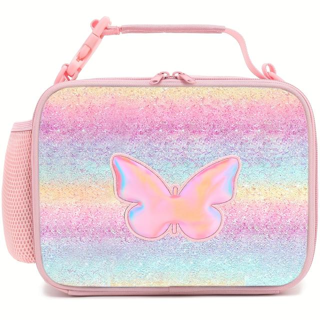 TEMU Rainbow Lunch Box, Insulated Cooler Bag, Suitable For School, Work, Travel, And Outdoor Use, Not For Food Contact, Non-food Contact