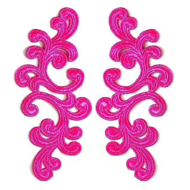 TEMU Para wodorozpuszczalnych, trójwymiarowych, ażurowych koronek do haftu DIY w pasujących wzorach