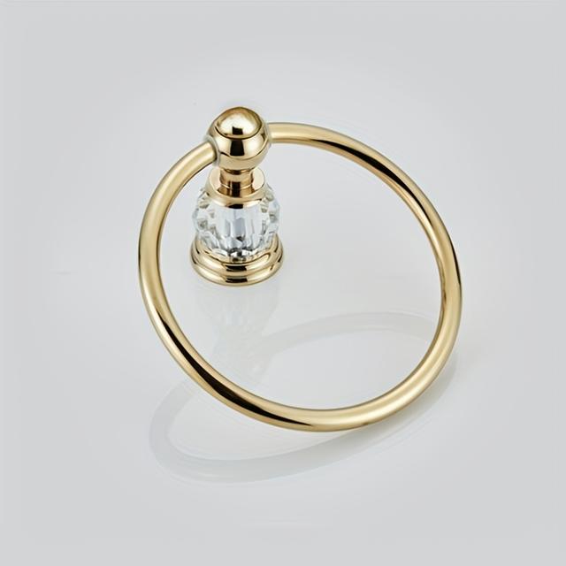 TEMU Goldene und silberne Handtuchhalter für Badezimmer, mit einem dekorativen, runden Handtuchhalter, der an der Wand montiert wird