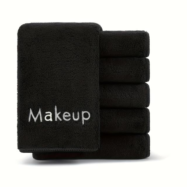 TEMU Make-up-Tücher, Wiederverwendbare Weiche Gesichtstücher mit Stickerei für Damen in Hellbeige – Zeitgemäßer Stil