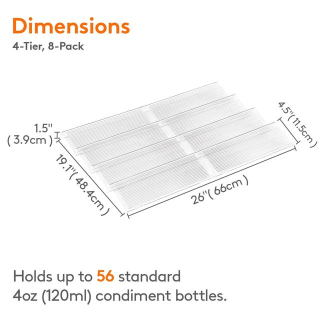 TEMU Clear, 3 Tier 2 Set Spice Rack Organizer For Drawer Acrylic Expandable 7.9" To 15.8" Adjustable Seasoning Herbs Jars Storage Tray Insert