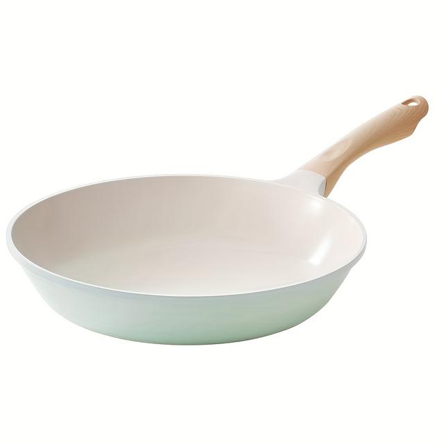 TEMU 1 szt. Patelnia 28 cm | Ceramiczna patelnia nieprzywierająca z powłoką tytanową i uchwyty Stay-Cool, bez , bez PTFE, kompatybilna z indukcją, kompatybilna ze wszystkimi kuchenkami | COOKER KING