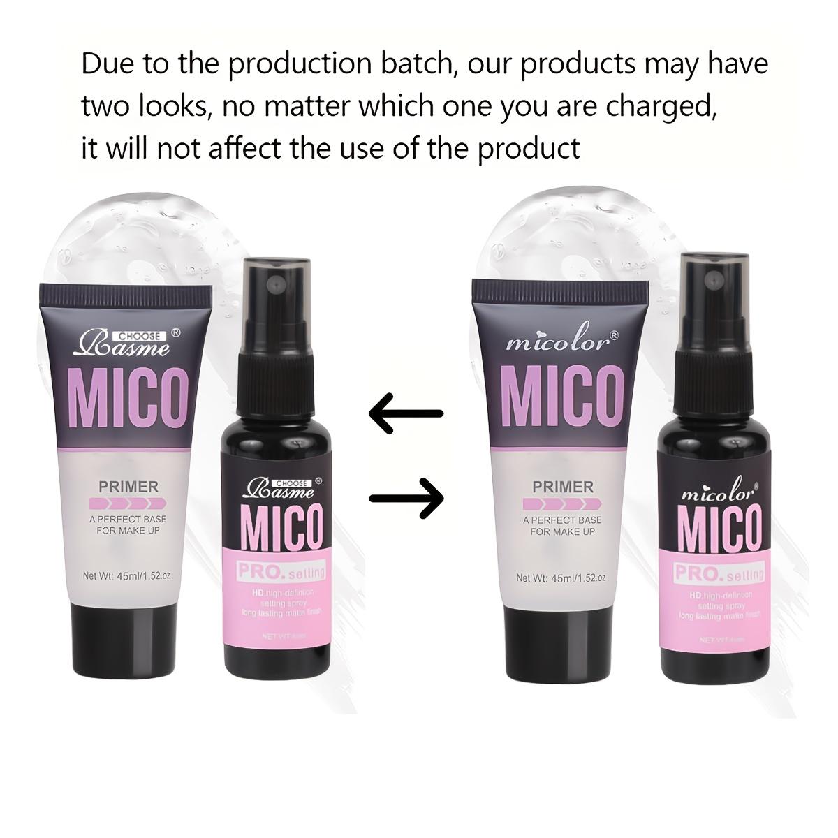 TEMU 2pcs Set Primer + Setting Spray Invisible Pores Color Development Long-lasting Makeup Set