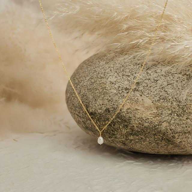 TEMU Drop Pendant Necklace Or Bracelet, Genuine Pearl Pendant Necklace, Minimalist , Wedding Jewelry Bridesmaid Gift