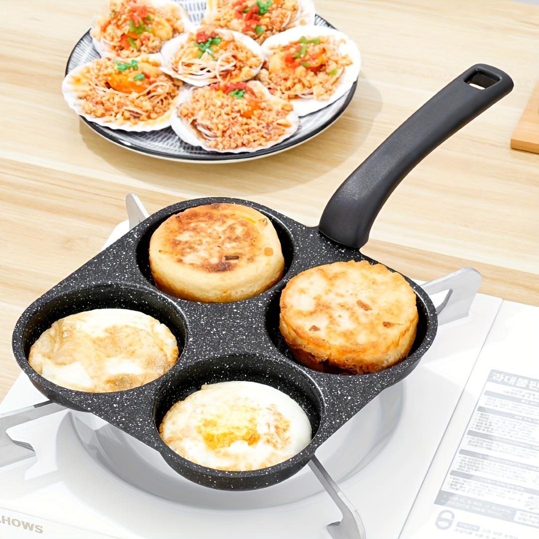 TEMU 4-in- Maker, Frying Pan With Single Handle, Safe For Dishwasher, Works With Electric Coil Stoves, Kitchen For Pancakes, Eggs, And More