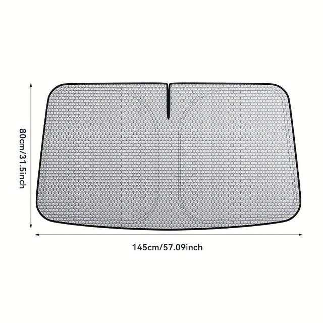 TEMU Car Front Windshield Sunshade, Portable Foldable, Easy To Store, Provides Uv Protection For Vehicle Windows, Blocks Radiation From The Car Interior