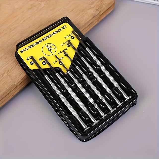 TEMU 6-piece Precision Screwdriver Set For Computer, Mobile Phone, Tablet, And Clock Maintenance