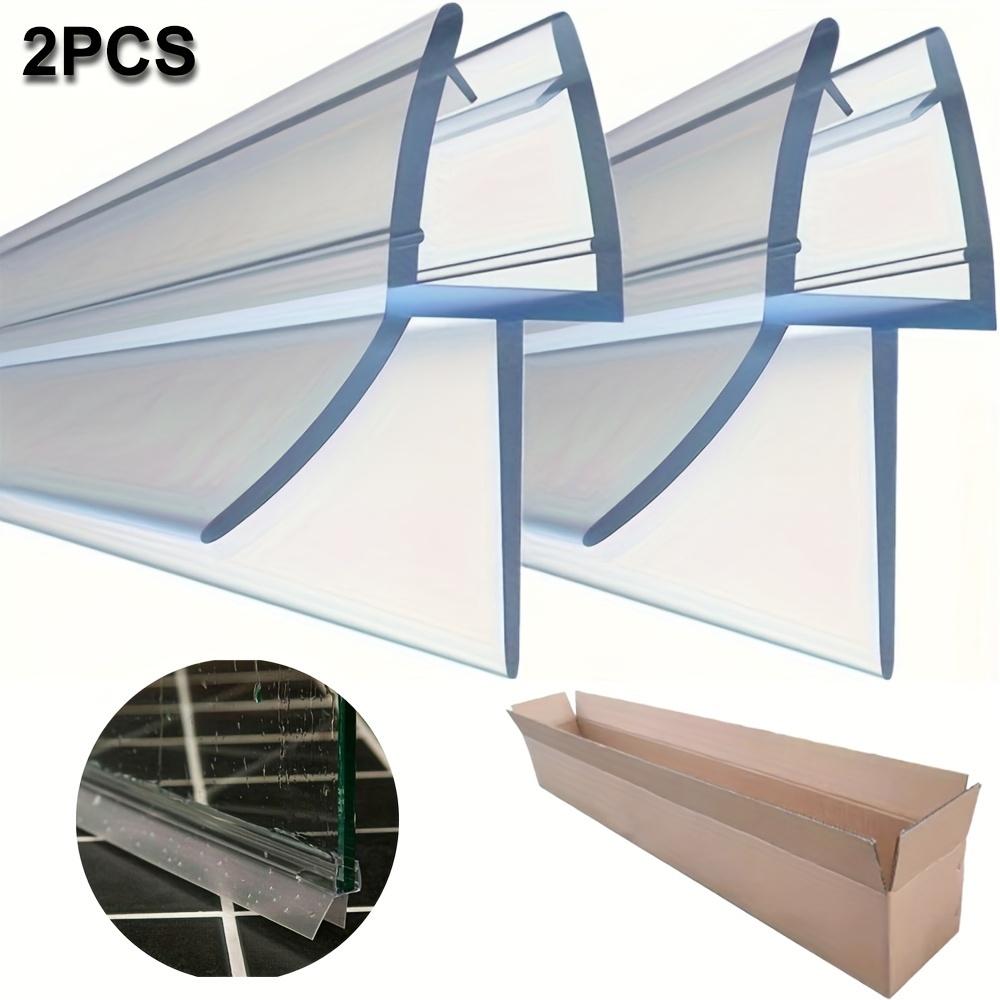 TEMU 2pcs 39.37" Frameless Shower Door Seal Strips - Leakproof, Bathroom Dry, With Box