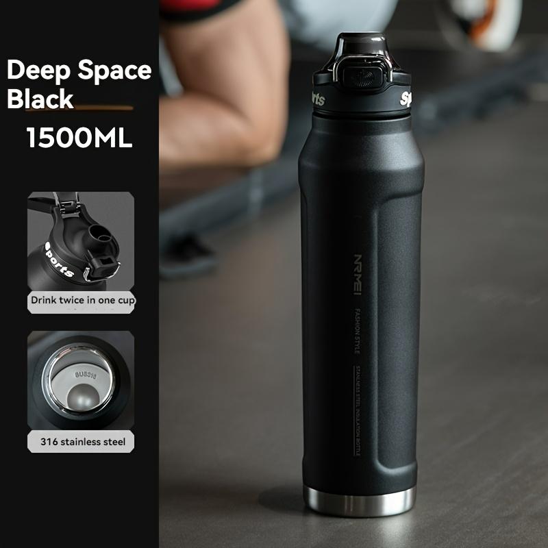 TEMU Nrmei Stainless Steel Cup, With Straw, Quick Opening, Suitable For Sports, Outdoor Sports Water Bottle
